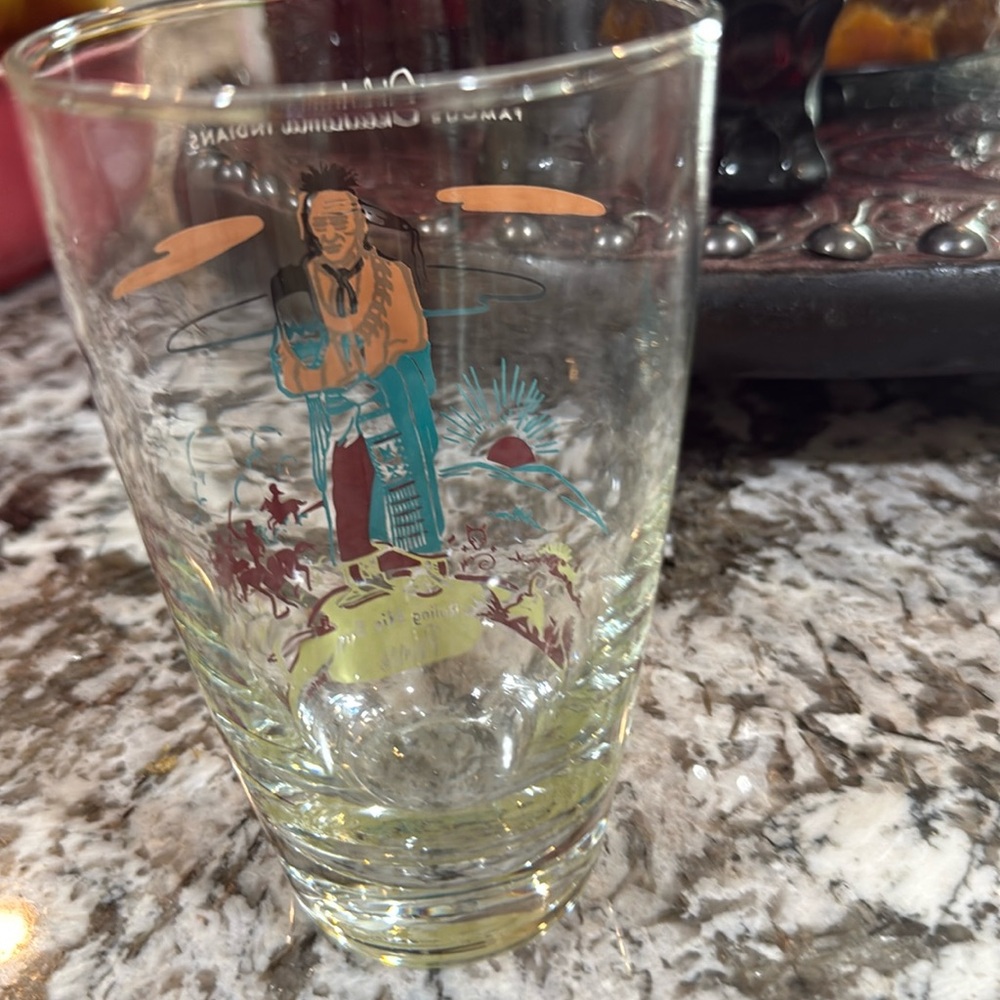 Oklahoma Acee Blue Eagle, Ruling His Sun- Pawnee, Clear Indians Glass - Picture 3 of 6